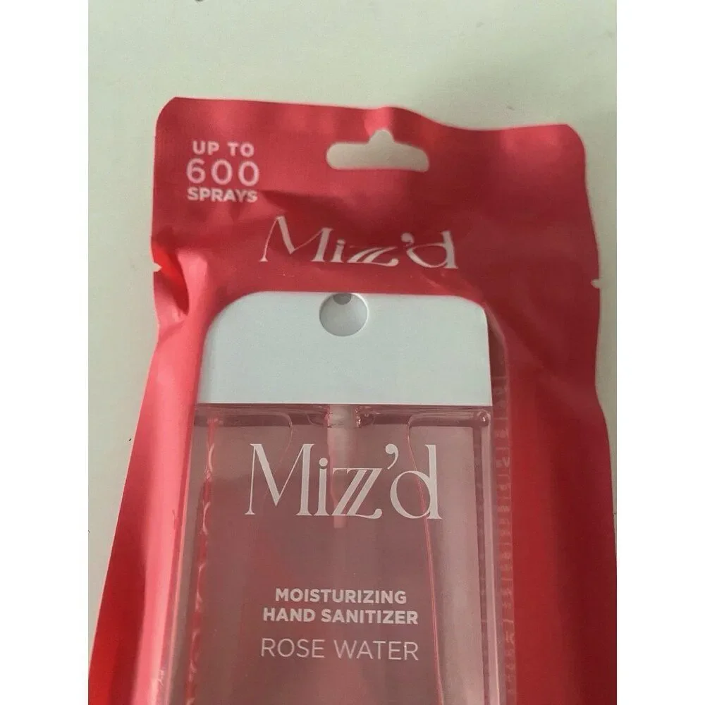 Mizzz’d‎ Scented Hand Sanitizer Spray 1.5 Fl Oz Rose Water Moisturizing NEW